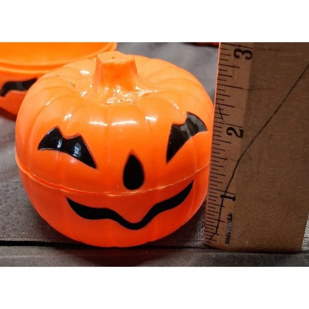 Vintage Halloween Decor Hallmark Flocked Black Cat Spearhead Pumpkin Lot 1995